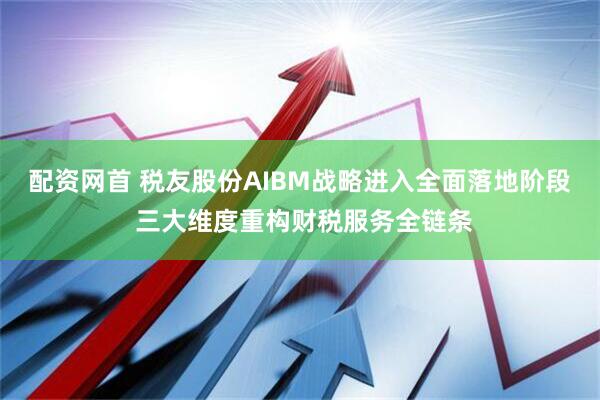 配资网首 税友股份AIBM战略进入全面落地阶段 三大维度重构财税服务全链条